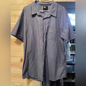 TWO RSQ Gray Casual Button Down Shirt Short Sleeve